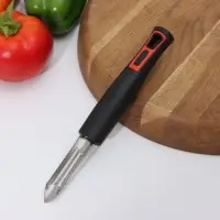 Овощечистка вертикальная Доляна &laquo;Чили&raquo;, 18,5 см, цвет чёрный