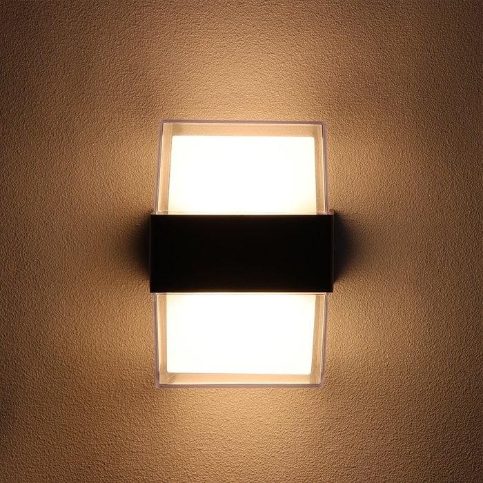 Светильник фасадный &laquo;Гранд двойной&raquo;, FSD-083, 10 Вт, 3000К, IP65, 220 В, металл, черный