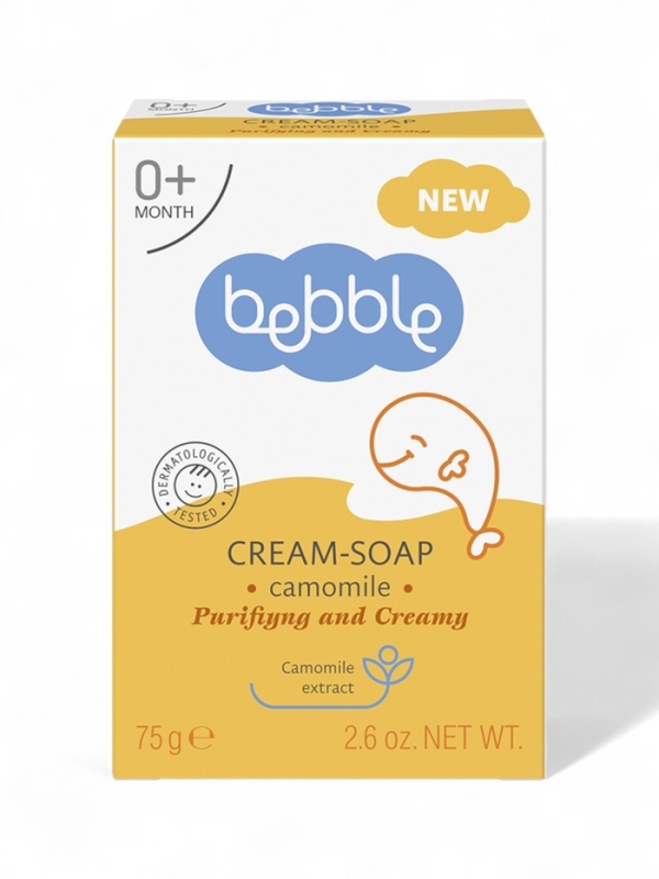 Крем-мыло детское Bebble с ароматом ромашки, 75 г