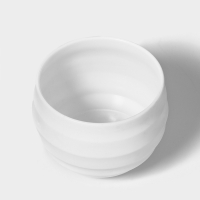Кашпо круглое "Layer" d7.5х6 см, цвет белый