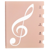 Нотная папка - 30 файлов 60 листов розовая