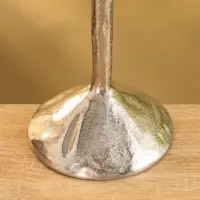 Подсвечник "Вормик" алюминий 39 см, цв. серебро