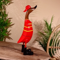 Сувенир "Утка-пожарный" дерево 45 см