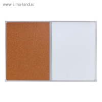 Доска комбинированная 60х90 см, магнитно-маркерная/пробковая, Calligrata СТАНДАРТ, в алюминиевой рамке Доска комбинированная 60х90 см, магнитно-маркерная/пробковая, Calligrata СТАНДАРТ, в алюминиевой рамке