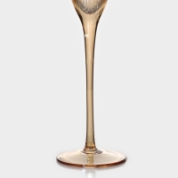 Набор бокалов для шампанского стеклянный Magistro &laquo;Иллюзия&raquo;, 180 мл, 5,5&times;27,5 см, 2 шт, цвет золотой