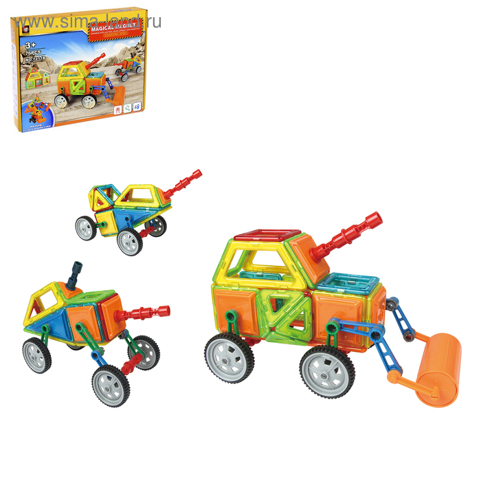 Конструктор магнитный «Магический магнит», 76 деталей Конструктор магнитный «Магический магнит», 76 деталей