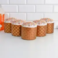 Форма бумажная для кулича Деко-про &laquo;Новый стандарт&raquo;, 11&times;8.5 см, МИКС