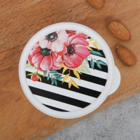 Ланч-бокс круглый &laquo;Цветы&raquo;, 150 мл