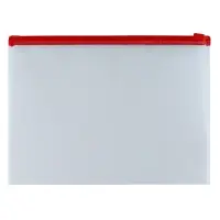 Папка-конверт на ZIP-молнии А5+, 140 мкм, ErichKrause "Fizzy Clear", прозрачная, с цветной молнией, микс