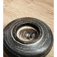 Подсвечник из дерева Джати, d 3 см,10х10х4 см, цв. темно-коричневый