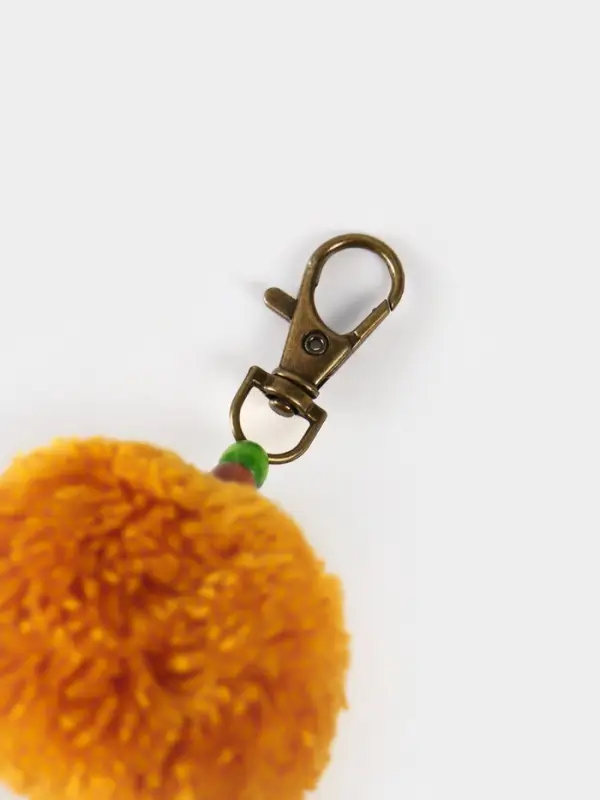 Брелок плетеный, 22 см, цв. оранжевый