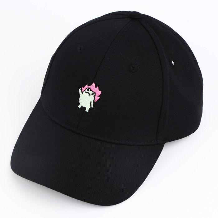 Кепка мужская &laquo;Лягушка&raquo;, цвет чёрный, р-р 56