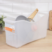 Контейнер для хранения хозяйственный на колёсиках, 10 л, 46&times;16&times;23,5 см, прозрачный