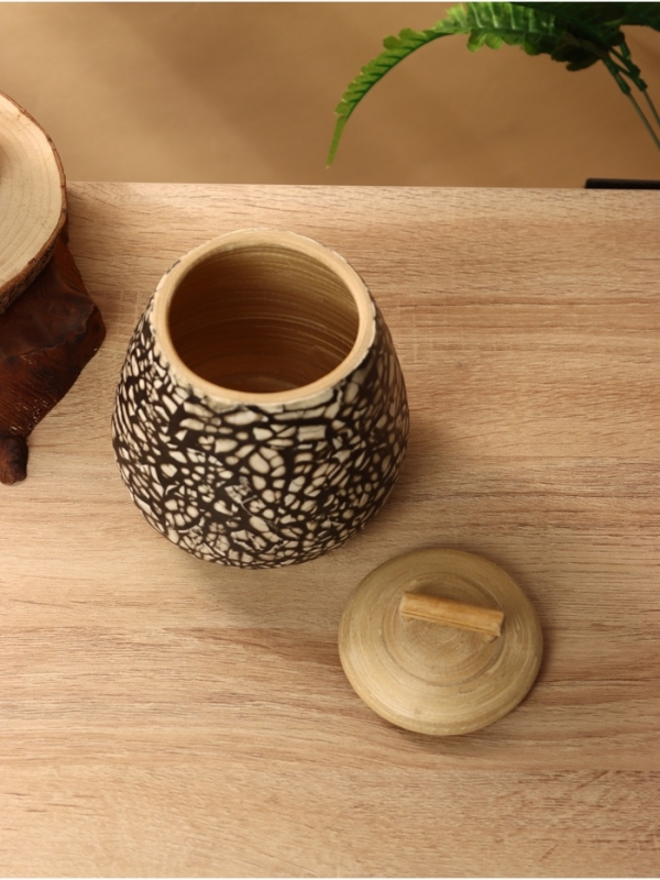 Банка для сыпучих продуктов 13х13х13.5 см, бамбук