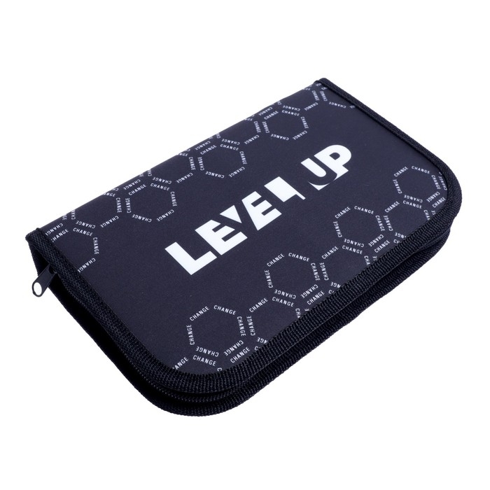 Пенал 1 секция, 130 х 210 х 40 мм, 2 откидные планки, тканевый, Calligrata TOP, Content Level up