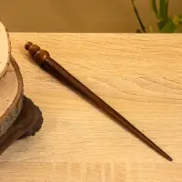 Заколка для волос фигурная, дерево Соно, 20 см, цв. тёмно-коричневый