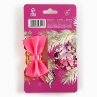 Краб для волос с текстильным декором новогодний &laquo;Волшебного года&raquo;, на Новый год, 6 х 38 х 32 см