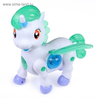 Пони &laquo;Единорожка&raquo;, ходит, свет, звук, работает от батареек, МИКС