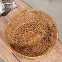 Корзина плетёная "Клоус" бамбук 40х40х16 см, светлая Корзина плетёная "Клоус" бамбук 40х40х16 см, светлая