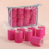 Бигуди &laquo;Липучка&raquo;, d = 4,4 см, в косметичке, 8 шт, цвет МИКС