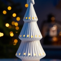 Светодиодная фигура "Елка снежная" 19.8х7.5х7.5, 1 LED, LR44x3(в компл.), Т/БЕЛЫЙ