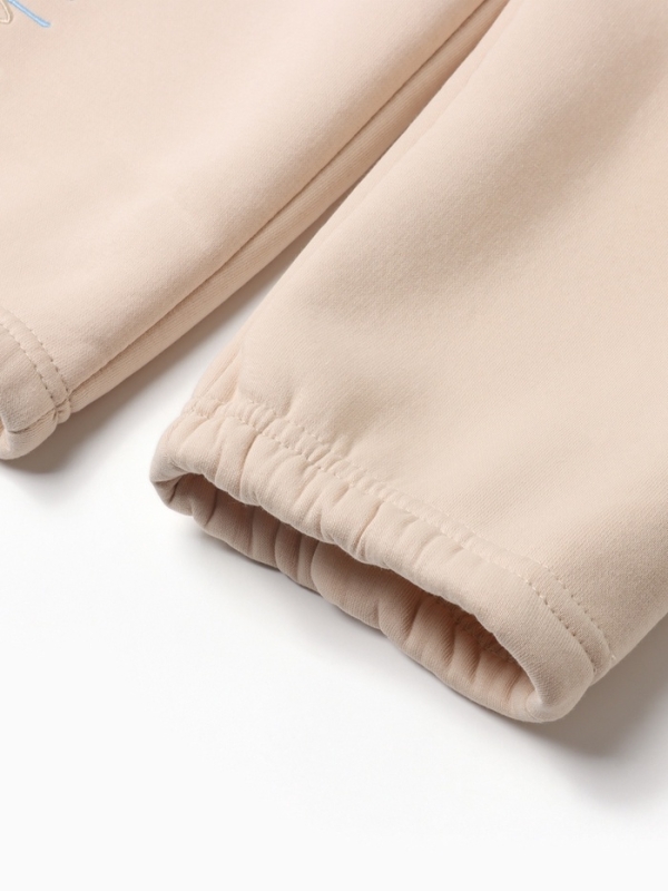 Брюки для девочки с начёсом MINAKU: Exclusive print, бежевые, Oversize рост 116 см Брюки для девочки с начёсом MINAKU: Exclusive print, бежевые, Oversize рост 116 см