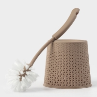 Ёршик для унитаза &laquo;Практик. Ротанг&raquo;, 14&times;14&times;40 см, с подставкой, МИКС