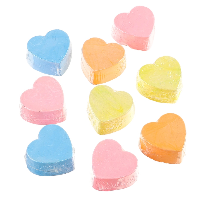 Мелки цветные для рисования на асфальте «Сердечко», 4 цвета, фасовка по 8 шт Мелки цветные для рисования на асфальте «Сердечко», 4 цвета, фасовка по 8 шт