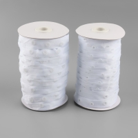 Тесьма с кнопками, 25-25-50 мм, 17 мм × 45 ± 1 м, цвет белый Тесьма с кнопками, 25-25-50 мм, 17 мм × 45 ± 1 м, цвет белый