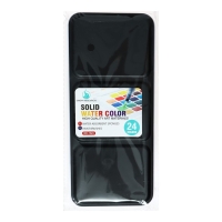 Краски акварельные, в кюветах, с кистью, 24 цвета Краски акварельные, в кюветах, с кистью, 24 цвета