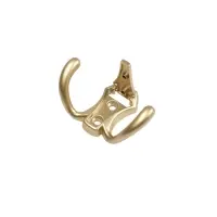 Крючок мебельный CAPPIO HIDDEN, двухрожковый, цвет матовое золото, 2 шт.