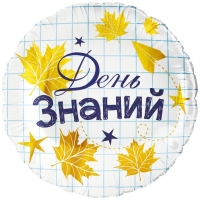 Воздушный шар фольгированный 18" &laquo;День знаний&raquo;, круг, инд. уп.