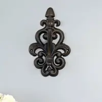 Крючок декоративный чугун "Растительный вензель" 12х12х20 см