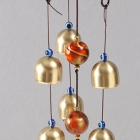 Музыка ветра металл от сглаза "Ом" 6 колокольчиков h=56см