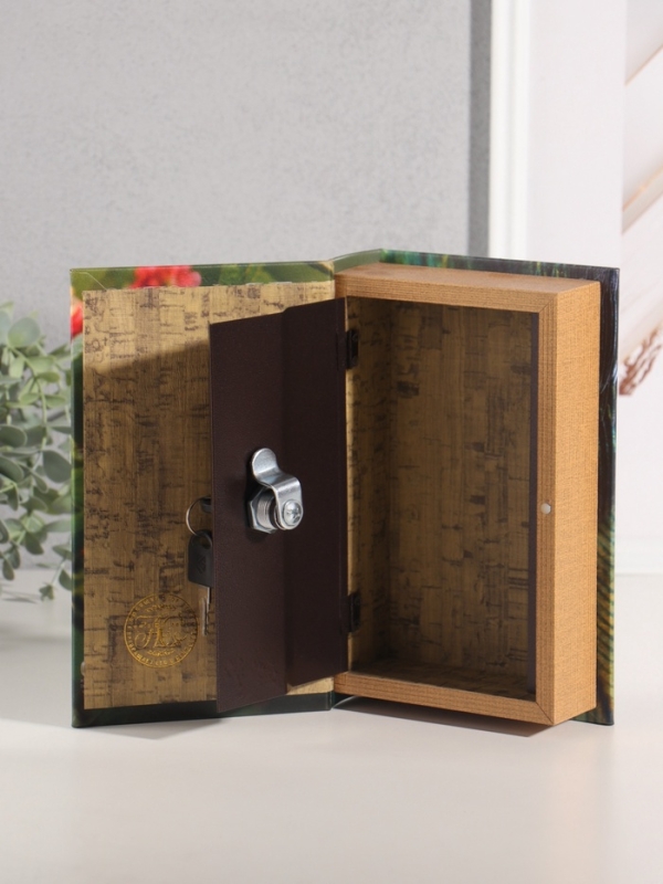 Сейф-книга дерево кожзам "Птицы. Колибри" 21х13х5 см