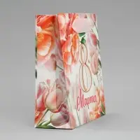 Пакет подарочный ламинированный, упаковка, &laquo;8 марта&raquo;, цветы, S 12 х 15 х 5.5 см