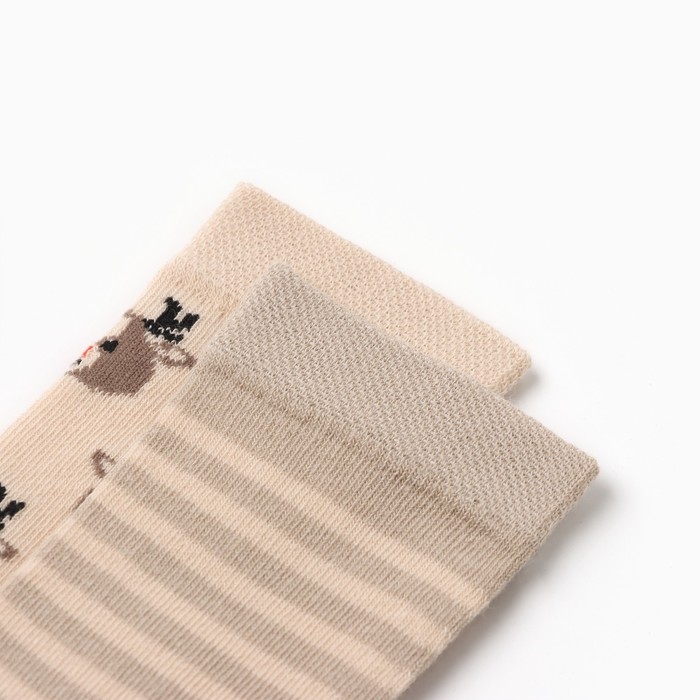 Гольфы детские 2 пары Крошка Я, 14-16 см, бежевый