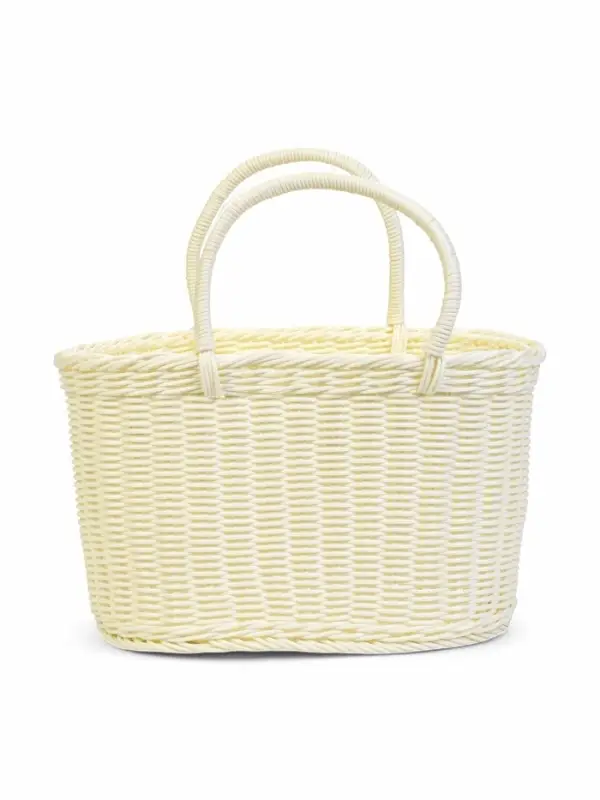 Корзина пластик 37 х 20,5 х 36 см, ручка17 см, белый