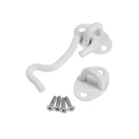 Крючок ветровой LOCKLAND KV001, L=75 мм, нержа, цвет белый, 2 шт