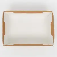 Контейнер с прозрачной крышкой, крафт, 0,4 л, 14,5 х 9,5 х 4, 5 см