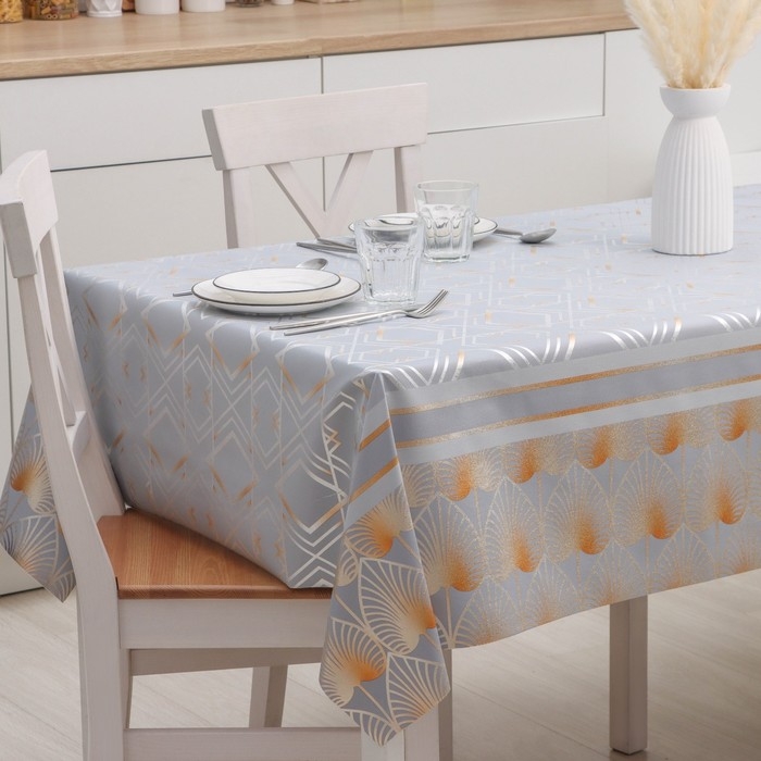 Клеёнка на стол &laquo;Роскошь&raquo;, на тканевой основе, рулон 20 метров, ширина 137 см