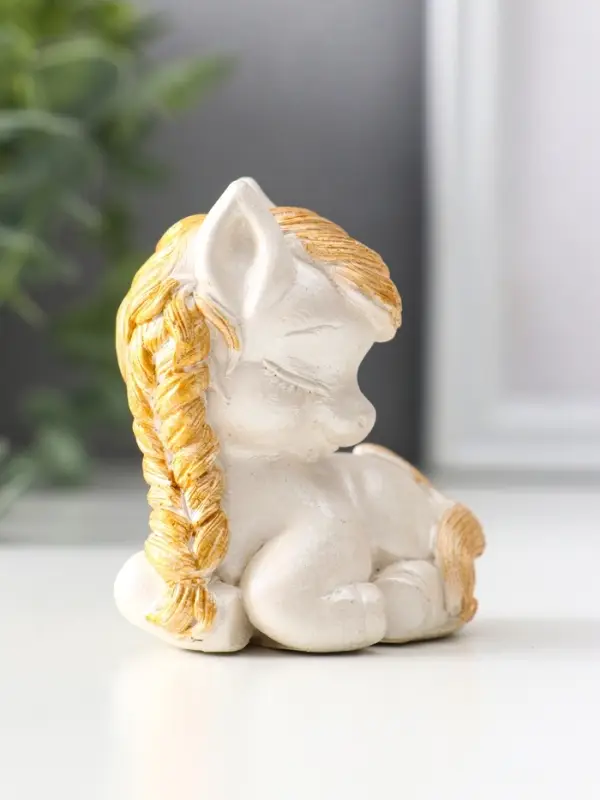 Фигура &laquo;Пони с косой&raquo;, 6.5&times;6&times;4 см, перламутр