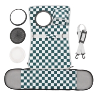 Сумка-переноска с органайзером и иллюминатором, 43 х 24 х 28 см, белая/зелёная Сумка-переноска с органайзером и иллюминатором, 43 х 24 х 28 см, белая/зелёная