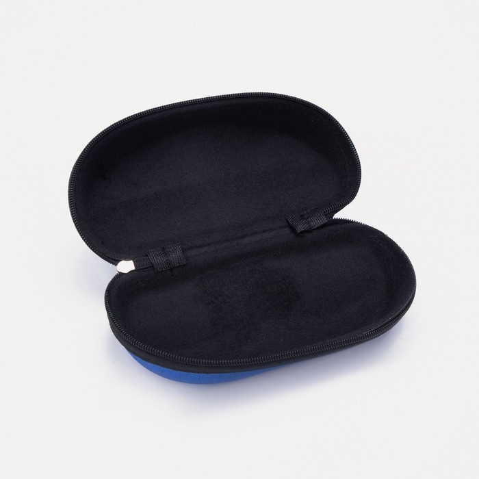 Футляр для очков молнии, длина 16 см, цвет синий