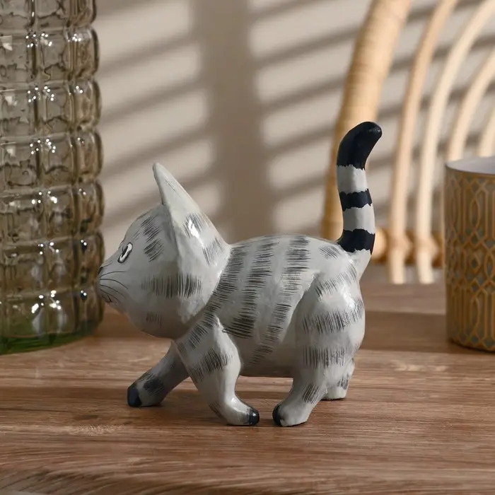 Сувенир &laquo;Котик&raquo;, 10&times;11&times;6.5 см, дерево, серый