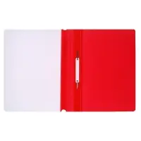 Папка-скоросшиватель Calligrata, А4, 180 мкм, красная, прозрачный верх