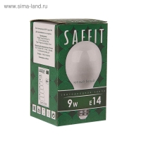 Лампа светодиодная SAFFIT, G45, 9 Вт, E14, 2700 К, 810 Лм, 220&deg;, 80 х 45