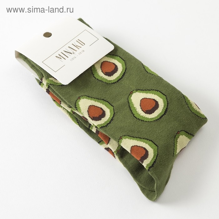 Носки MINAKU &laquo;Авокадо&raquo;, размер 36-39 (23-25 см)