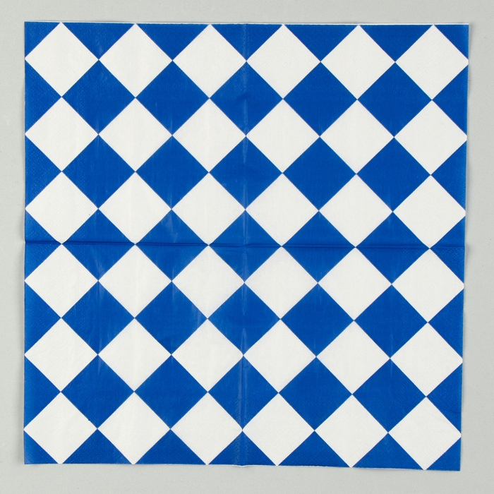 Салфетки бумажные &laquo;Синие ромбики&raquo; 33х33 см, набор 20 шт.