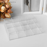 Подставка для презентации, 12 ячеек, 20,3&times;15,4&times;3,8 оргстекло 2 мм, В ЗАЩИТНОЙ ПЛЁНКЕ